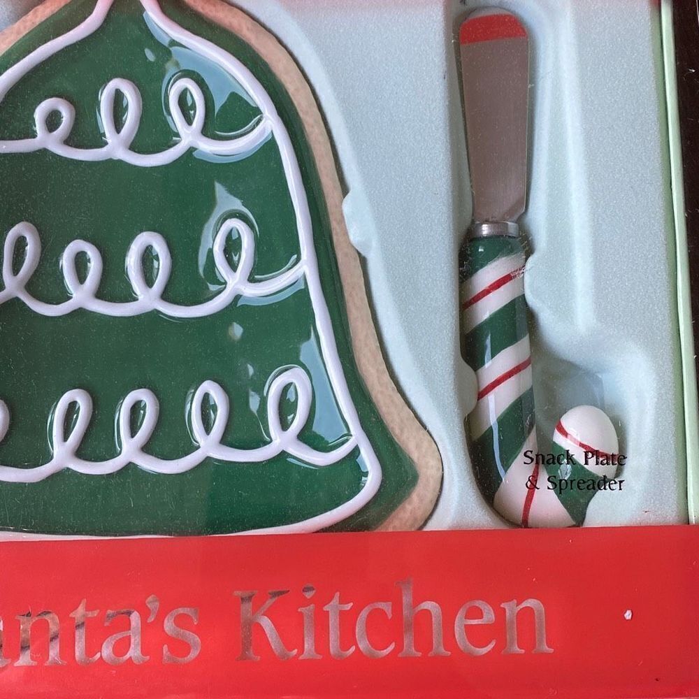 NIB Fitz and Floyd snack plate and spreader Christmas plate - Picture 3 of 8